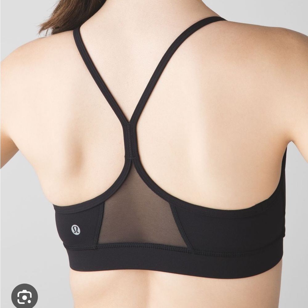 Lululemon Flow Y bra size 6 black luon
